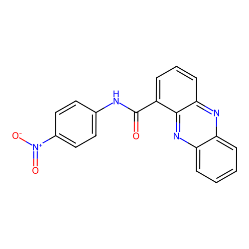 N-(4-nitrophenyl)phenazine-1-carboxamide structure