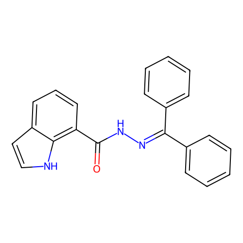 N'-(diphenylmethylidene)-1H-indole-7-carbohydrazide structure