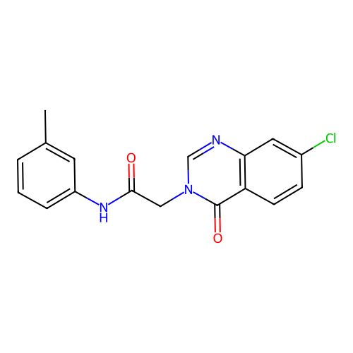 2-(7-Chloro-4-oxo-3(4H)-quinazolinyl)-N-(3-methylphenyl)acetamide structure