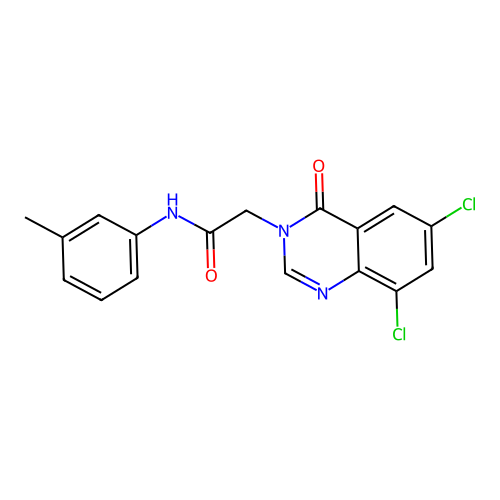 2-(6,8-Dichloro-4-oxo-3(4H)-quinazolinyl)-N-(3-methylphenyl)acetamide structure