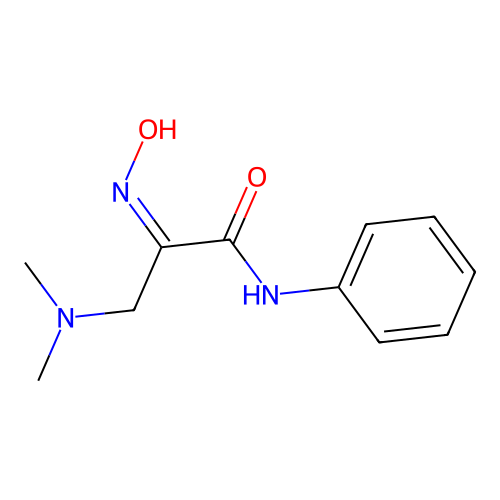 (2Z)-3-(dimethylamino)-2-(hydroxyimino)-N-phenylpropanamide structure