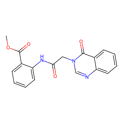 Methyl 2-(((4-oxo-3(4H)-quinazolinyl)acetyl)amino)benzoate structure