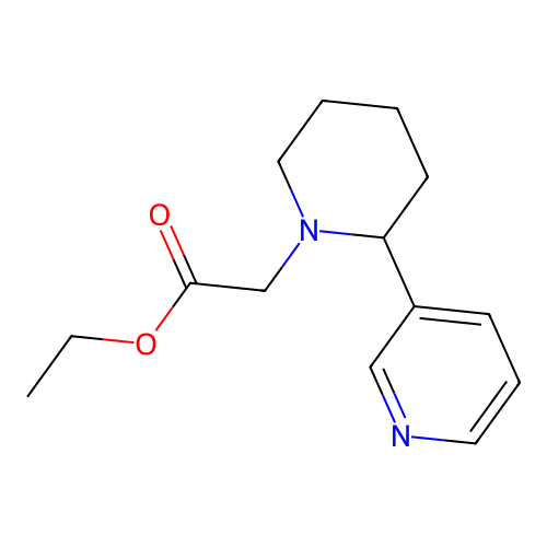 Ethyl [2-(pyridin-3-yl)piperidin-1-yl]acetate structure