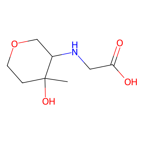 N-(4-hydroxy-4-methyl-3-tetrahydropyranyl) glycine structure