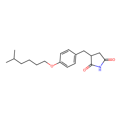 3-[[4-(5-Methylhexoxy)phenyl]methyl]pyrrolidine-2,5-dione structure