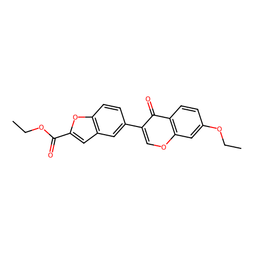 ethyl 5-(7-ethoxy-4-oxo-4H-chromen-3-yl)benzofuran-2-carboxylate structure