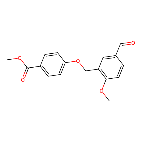 Methyl 4-((5-formyl-2-methoxybenzyl)oxy)benzoate structure