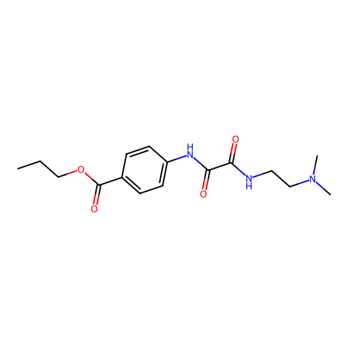 Propyl 4-{[{[2-(dimethylamino)ethyl]amino}(oxo)acetyl]amino}benzoate structure