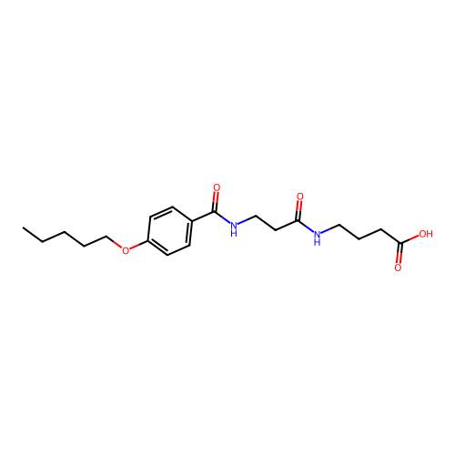 4-(3-(4-(Pentyloxy)benzamido)propanamido)butanoic acid structure
