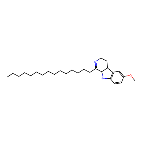 6-methoxy-1-pentadecyl-4,4a,9,9a-tetrahydro-3H-pyrido[3,4-b]indole structure