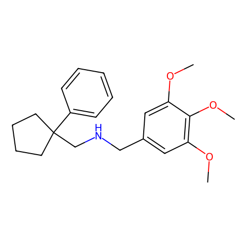 1-(1-phenylcyclopentyl)-N-(3,4,5-trimethoxybenzyl)methanamine structure