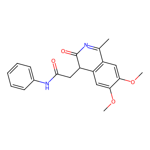 2-(3-hydroxy-6,7-dimethoxy-1-methyl-4-isoquinolinyl)-N-phenylacetamide structure