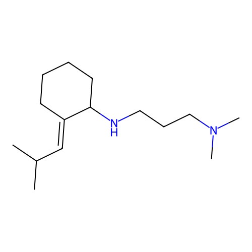 Dimethyl(3-{[2-(2-methylpropylidene)cyclohexyl]amino}propyl)amine structure