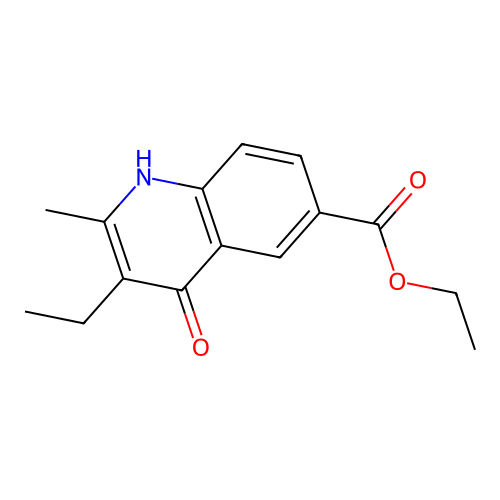 Ethyl 3-ethyl-4-hydroxy-2-methylquinoline-6-carboxylate structure