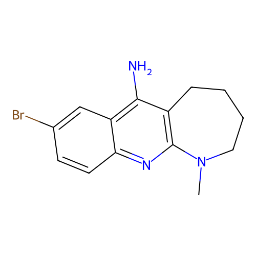 8-bromo-1-methyl-2,3,4,5-tetrahydro-1H-azepino[2,3-b]quinolin-6-amine structure
