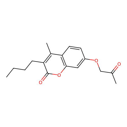3-Butyl-4-methyl-7-(2-oxopropoxy)chromen-2-one structure