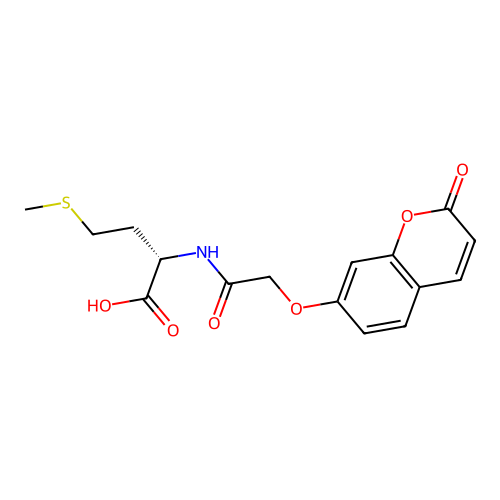 (S)-4-(methylthio)-2-(2-((2-oxo-2H-chromen-7-yl)oxy)acetamido)butanoic acid structure