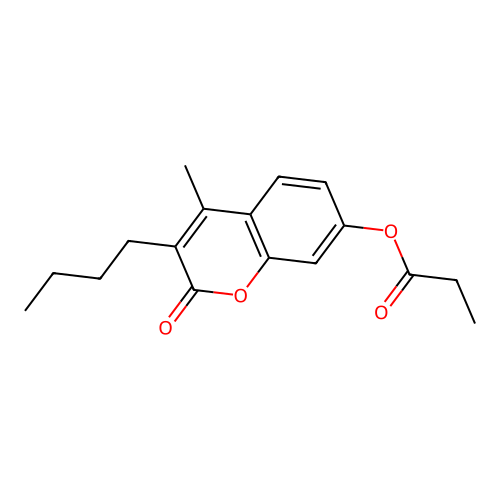 3-Butyl-4-methyl-2-oxochromen-7-yl propanoate structure