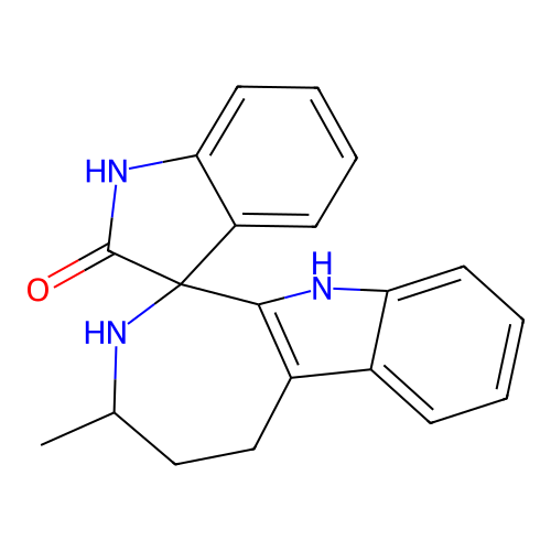 3-methyl-3,4,5,10-tetrahydro-2H-spiro[azepino[3,4-b]indole-1,3'-indolin]-2'-one structure
