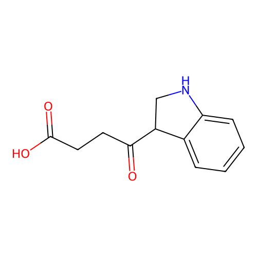 4-(2,3-dihydro-1H-indol-3-yl)-4-oxobutanoic acid structure