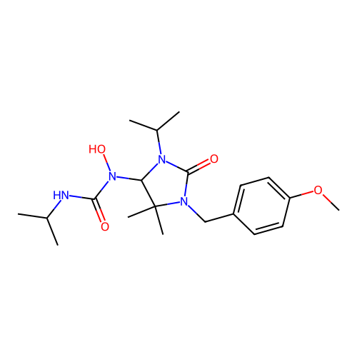 1-hydroxy-1-[1-(4-methoxybenzyl)-5,5-dimethyl-2-oxo-3-(propan-2-yl)imidazolidin-4-yl]-3-propan-2-ylurea structure