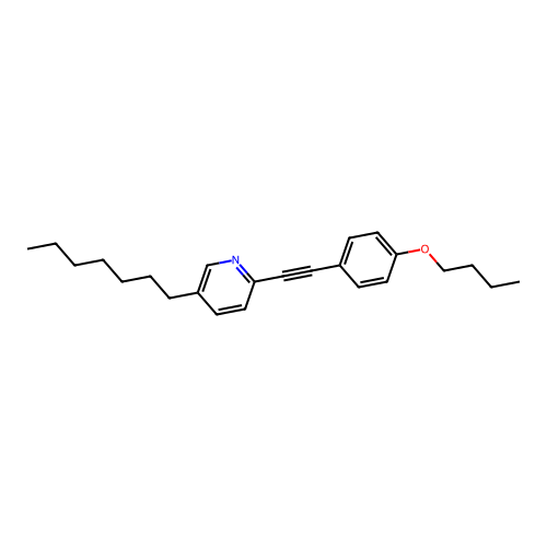 2-((4-Butoxyphenyl)ethynyl)-5-heptylpyridine structure