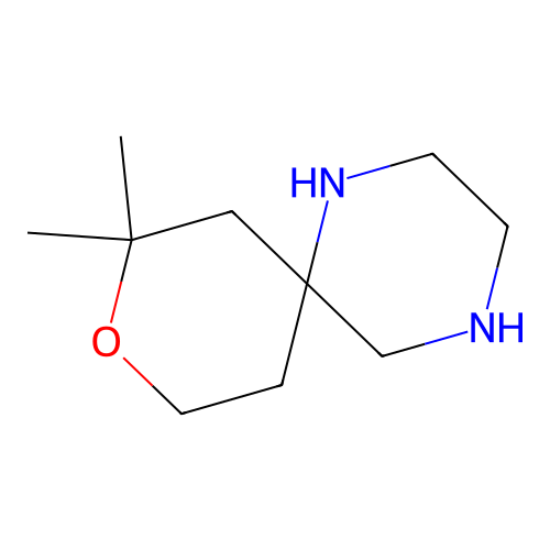 8,8-Dimethyl-9-oxa-1,4-diazaspiro[5.5]undecane structure