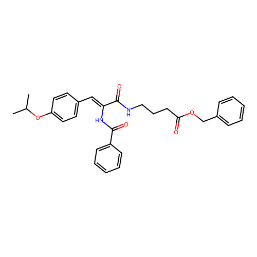 (Z)-benzyl 4-(2-benzamido-3-(4-isopropoxyphenyl)acrylamido)butanoate structure