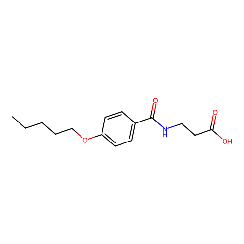3-(4-(Pentyloxy)benzamido)propanoic acid structure