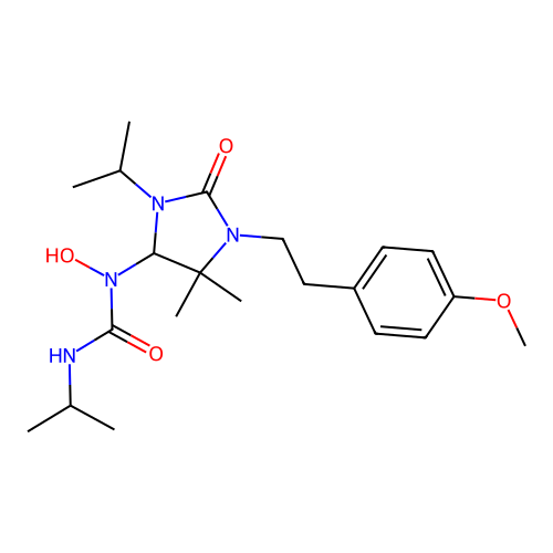 1-hydroxy-1-[1-[2-(4-methoxyphenyl)ethyl]-5,5-dimethyl-2-oxo-3-propan-2-ylimidazolidin-4-yl]-3-propan-2-ylurea structure