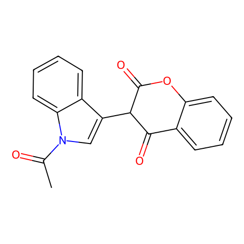 3-(1-acetyl-1H-indol-3-yl)chroman-2,4-dione structure
