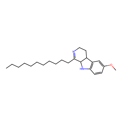 6-methoxy-1-undecyl-4,4a,9,9a-tetrahydro-3H-pyrido[3,4-b]indole structure