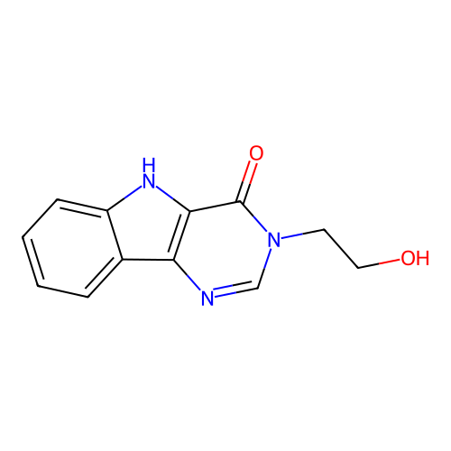 3-(2-hydroxyethyl)-5H-pyrimido[5,4-b]indol-4-one structure