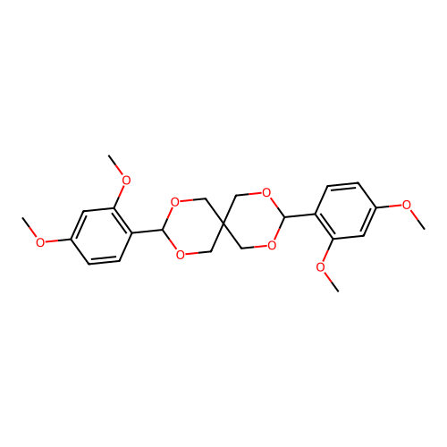 3,9-Bis(2,4-dimethoxyphenyl)-2,4,8,10-tetraoxaspiro[5.5]undecane structure