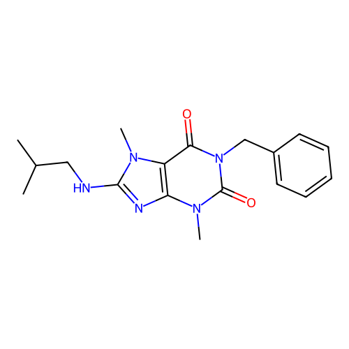 1-benzyl-8-(isobutylamino)-3,7-dimethyl-1H-purine-2,6(3H,7H)-dione structure