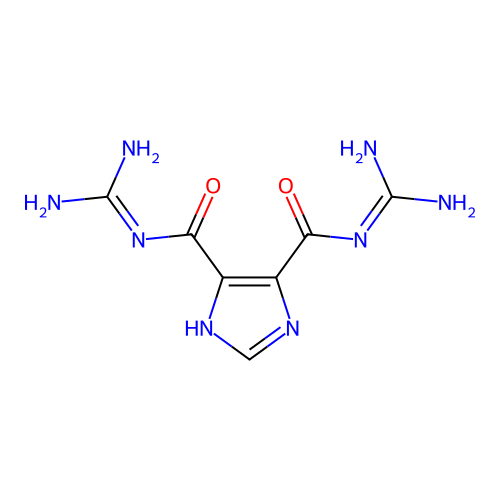 N,N'-dicarbamimidoyl-1H-imidazole-4,5-dicarboxamide structure