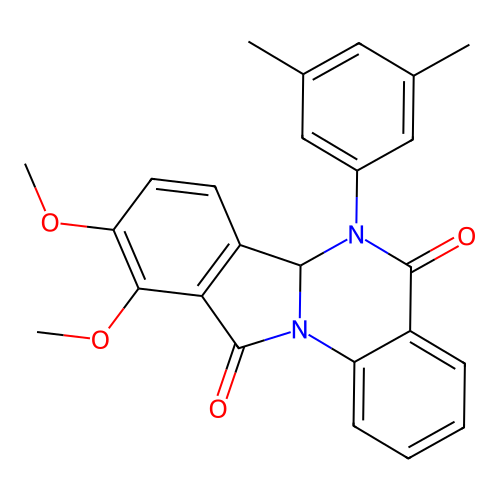 6-(3,5-dimethylphenyl)-9,10-dimethoxy-6,6a-dihydroisoindolo[2,1-a]quinazoline-5,11-dione structure
