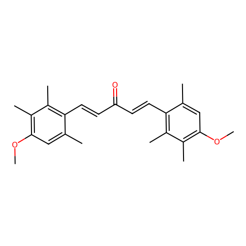(1E,4E)-1,5-bis(4-methoxy-2,3,6-trimethylphenyl)penta-1,4-dien-3-one structure