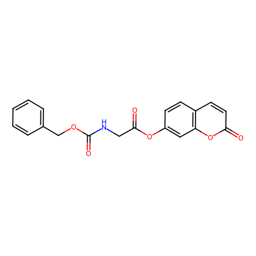 2-oxo-2H-chromen-7-yl {[(benzyloxy)carbonyl]amino}acetate structure