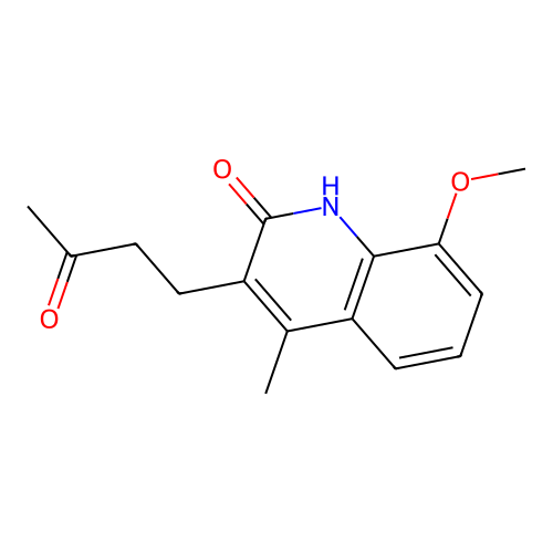 8-Methoxy-4-methyl-3-(3-oxobutyl)quinolin-2(1h)-one structure