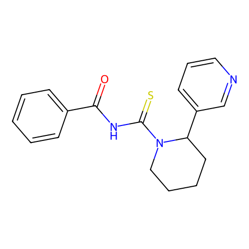 N-(2-(pyridin-3-yl)piperidine-1-carbonothioyl)benzamide structure