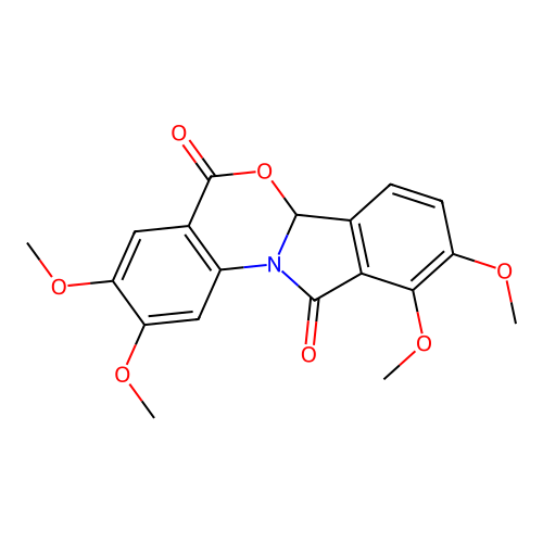 2,3,9,10-tetramethoxy-6aH-isoindolo[2,3-a][3,1]benzoxazine-5,11-dione structure