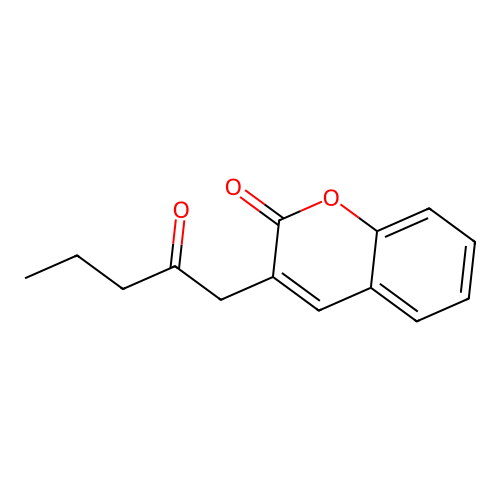3-(2-oxopentyl)-2H-chromen-2-one structure