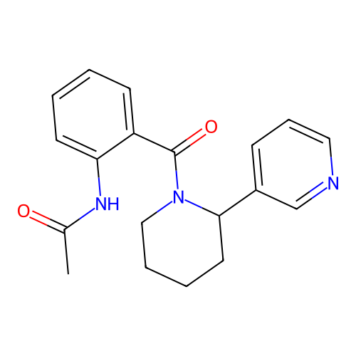 N-(2-(2-(pyridin-3-yl)piperidine-1-carbonyl)phenyl)acetamide structure