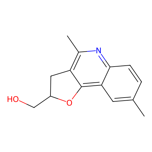(4,8-Dimethyl-2,3-dihydrofuro[3,2-c]quinolin-2-yl)methanol structure