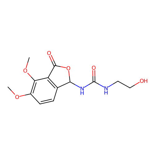 1-(4,5-Dimethoxy-3-oxo-1,3-dihydroisobenzofuran-1-yl)-3-(2-hydroxyethyl)urea structure