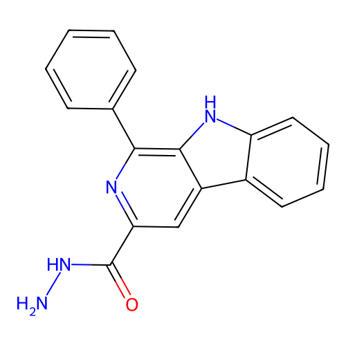 1-phenyl-9H-pyrido[3,4-b]indole-3-carbohydrazide structure