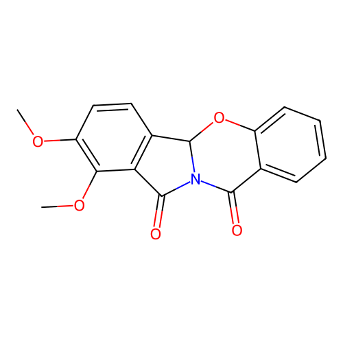 1,2-dimethoxy-10H-isoindolo[1,2-b][1,3]benzoxazine-10,12(4bH)-dione structure