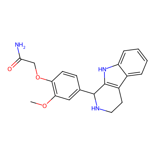 2-[2-methoxy-4-(2,3,4,9-tetrahydro-1H-beta-carbolin-1-yl)phenoxy]acetamide structure