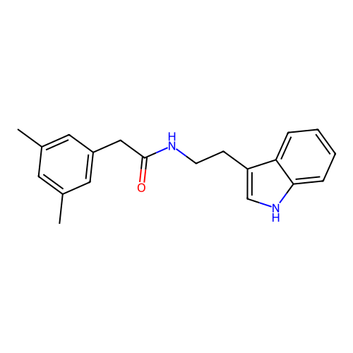 2-(3,5-dimethylphenyl)-N-[2-(1H-indol-3-yl)ethyl]acetamide structure